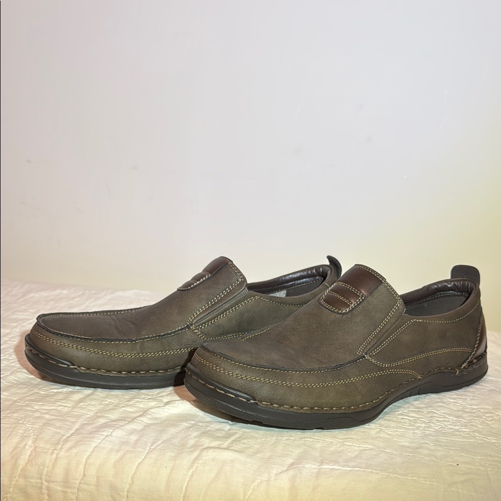 Izod Brown Loafers Comfortable Slip-Ons